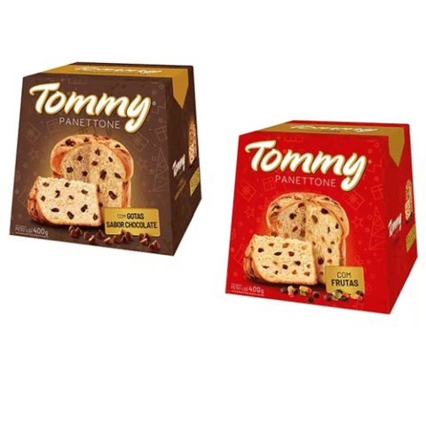 Panettone Tommy Frutas ou Chocolate 400g