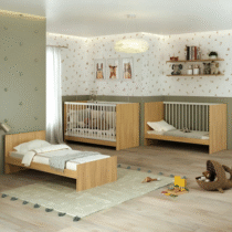 Berço 3 Em 1 Para Colchão 60cm x 130cm Multimóveis (3 cores)