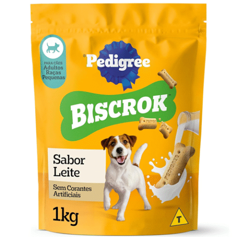 Biscoito Pedigree Biscrok Para Cães Adultos Raças Pequenas 1kg