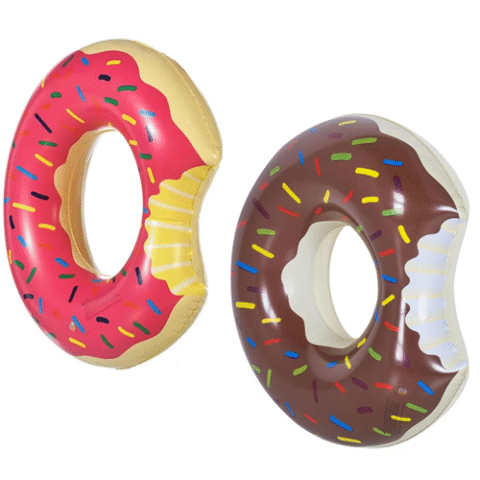 Boia Infantil Donuts Inflável 60cm Rosquinha Mordido