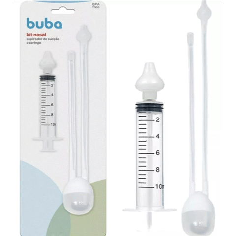 Buba Kit Aspirador Nasal De Sucção E Seringa