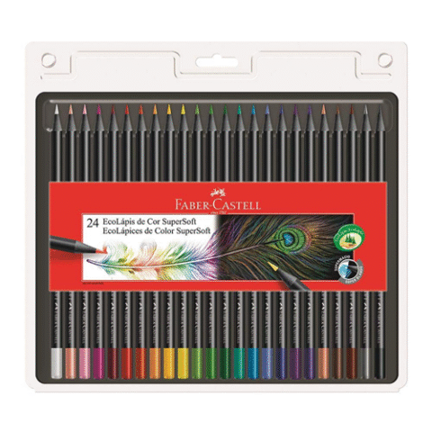 Canetinha EcoLápis Supersoft 24 Cores Faber-Castell
