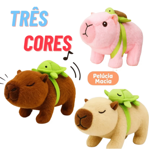 Capivara Pelúcia Anda Faz Barulhos