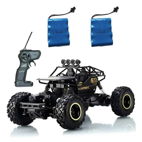 Carrinho Controle Remoto Rock Crawler 4×4 OFF Road 1:16 + Bateria Reserva