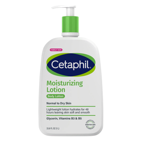 Cetaphil Loção Hidratante Corporal e Facial para Pele Sensível, Normal a Seca 1L