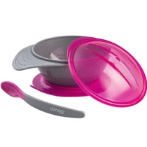 Clingo Prato Com Ventosa E Colher Colors Rosa