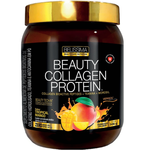 Collageno Beauty Protein Tropical 506g Belissima Black Skull
