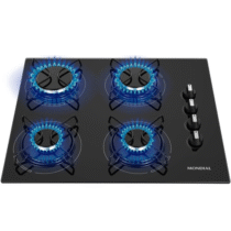 Cooktop a Gás 4 Bocas Mondial Preto/Inox Bivolt