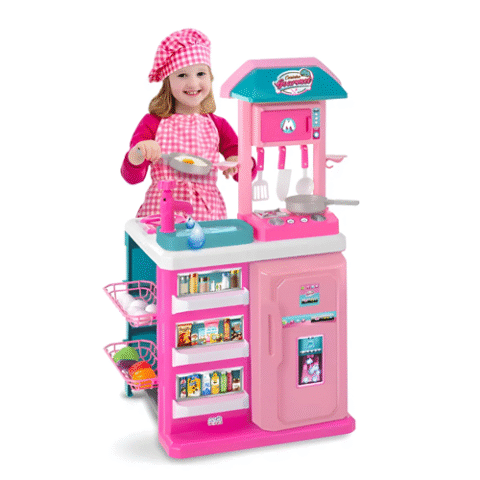 Cozinha Gourmet Infantil Completa + Acessorios 84cm Sai Água de Verdade Magic Toys