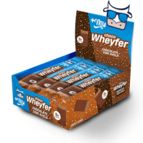 Display 12 unidades +Mu Chocowheyfer Proteico Sabor Chocolate c/Avelã 25g