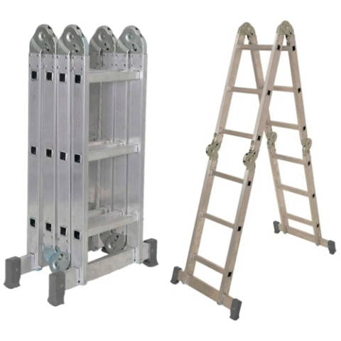 Escada Articulada 12 Degraus 3,40m 4×3 Alumínio Reisam