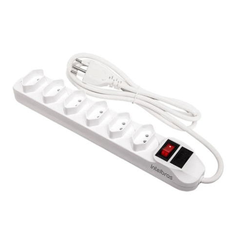 Filtro de Linha com 6 Tomadas EPE 1006 Branco Intelbras