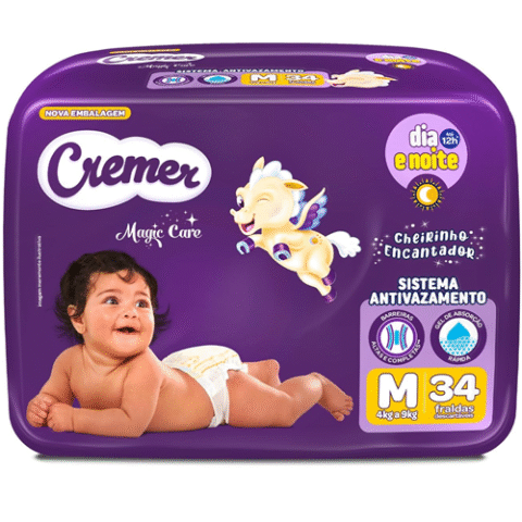 Fralda Cremer Econômica M 34 Unidades