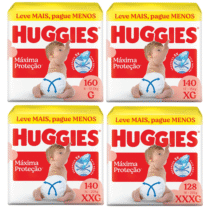 Fralda Huggies Máxima Proteção G/XG/XXG/XXXG
