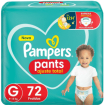 Fralda Pampers Pants Ajuste Total G 72 unidades