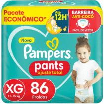 Fralda Pampers Pants Ajuste Total XG 86 Unidades