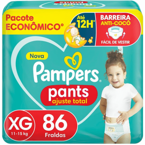 Fralda Pampers Pants Ajuste Total XG 86 Unidades