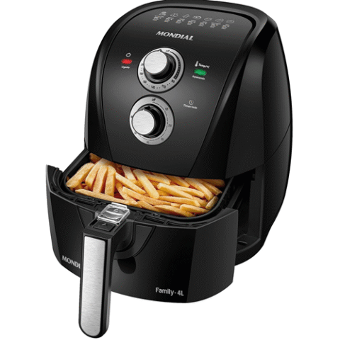 Fritadeira Air Fryer 4L Mondial 1500W Preto/Prata