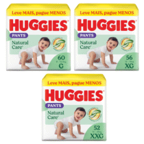 Huggies Fralda Pants Premium Natural Care G/XG/XXG