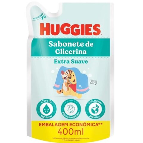 Huggies Refil Sabonete Líquido Glicerina Extra Suave 400ml