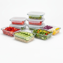 Kit 10 Potes Vidro 640ml Hermético Manubelita