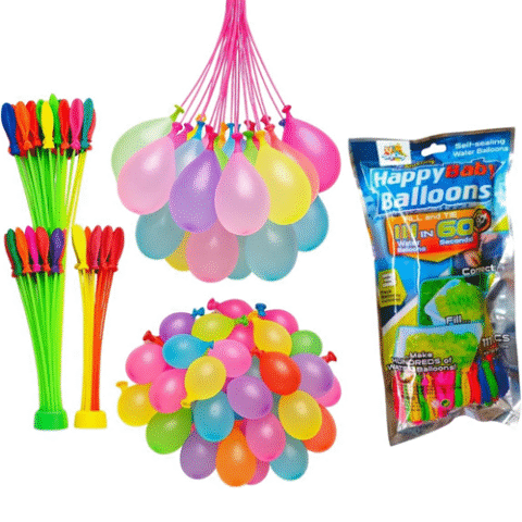Kit 111 Balões de Água Coloridos para Guerra de Água