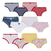 Kit 12 Calcinhas Lobinha Infantil 100% Algodão Sortidas Lupo