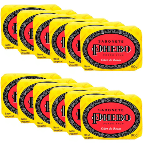 Kit 12 Unidades Sabonete Phebo Odor De Rosas 90g