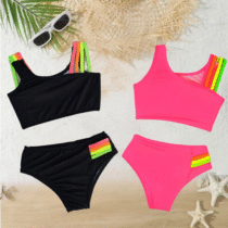 Kit 2 Conjuntos Biquini Infantil Proteção Uv50 (9 cores)