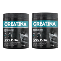 Kit 2 Unidades Creatina 100% Pura Soldiers Nutrition 300g cada