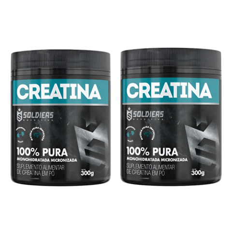 Kit 2 Unidades Creatina 100% Pura Soldiers Nutrition 300g cada