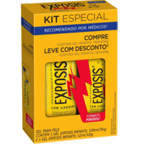 Kit 2 Unidades Repelente Exposis Infantil Icaridina Gel 100ml e 52ml