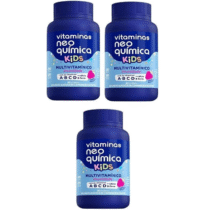 Kit 3 Potes Vitaminas Kids 60 Cápsulas Neo Química