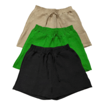 Kit 3 Shorts Feminino Cintura Alta Miss Sexy