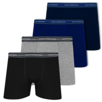 Kit 4 Cuecas Boxer Lupo Algodão