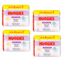 Kit 4 Pacotes Lenços Umedecidos Huggies One & Done 192 Unidades cada
