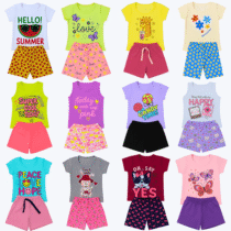 Kit 5 Conjuntos Infantil Menina Verão – Tam. 1 Ao 8