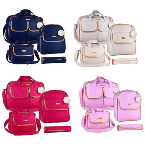 Kit Bolsa Saída Maternidade com Mochila (4 Itens)