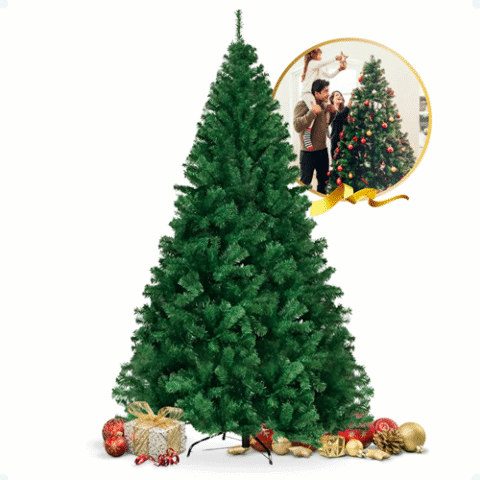 Árvore De Natal 2,10m com 1150 Galhos Luxo Grande Verde