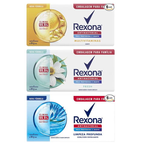Kit Sabonete em Barra Rexona 6 unidades