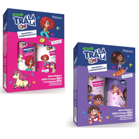 Kit Tra La La Kids Shampoo + Condicionadors 480ml
