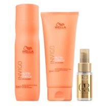 Kit Wella Pro Invigo Enrich Shampoo 250ml + Condicionador 200ml + Oil 30ml