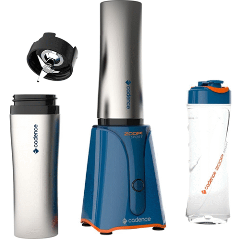 Liquidificador Portátil Blender Zoop Sport Inox + 2 Jarras Cadence