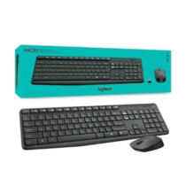 Logitech Combo Teclado + Mouse sem fio MK235 com Conexão USB, Pilhas Inclusas e Layout ABNT2