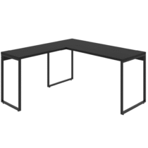 Mesa de Escritório em L Estilo Industrial 1,50m x 1,50m Preta Mesa de Escritório em L Estilo Industrial 1,50m x 1,50m Preta