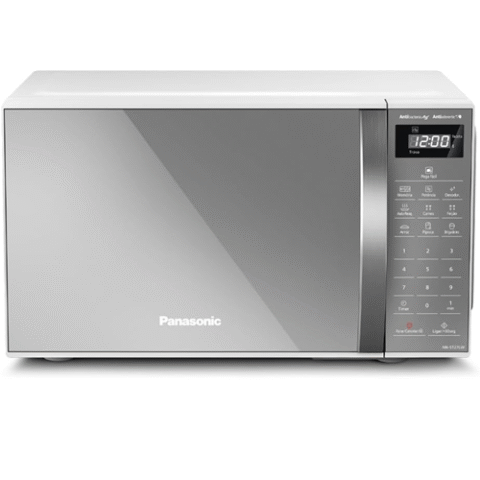 Microondas Panasonic 21L Branco com Porta Espelhado Tecnologia Pega Fácil