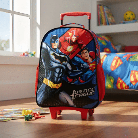 Mochila De Rodinhas Escolar Liga Da Justiça Xeryus