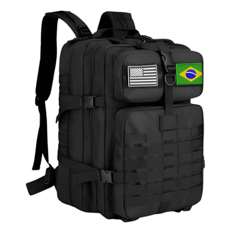 Mochila Tática Camping Militar 50L Resistente A Água Preto