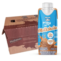 Pack 12 Unidades +Mu Mulkshake Bebida Proteica Sabor Coco com Caramelo 250ml Pack 12 Unidades +Mu Mulkshake Bebida Proteica Sabor Coco com Caramelo 250ml