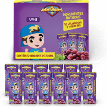 Pack 12 Unidades Suco Aventureiros Uva 200ml